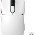 ATTACK SHARK X3 Lightweight Wireless Gaming Mouse with Tri-Mode 2.4G/USB-C Wired/Bluetooth,26K DPI, PAW3395 Optical Sensor,Kailh GM8.0 Switch,5 programmable Buttons for PC/Win/Mac(White)