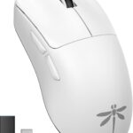 VGN Lightspeed Wireless Gaming Mouse with Dual-Mode 2.4G/Type-C Wired – 25K Sensor – 26,000 DPI – 55g Lightweight – 6 Programmable Buttons – Up to 200h Battery Life for PC/Mac- F1 Pro Max White