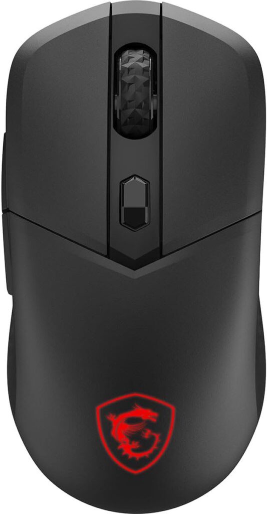 MSI Versa 300 W Gaming Mouse, 8000 DPI, 30M+ Clicks Kailh Switch, Optical Sensor, Ergonomic Ambitextrous Hand Design, RGB Light