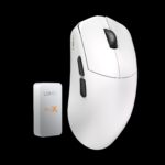 Lamzu Maya X Wireless Gaming Mouse, Ultra Lightweight 47g, Optical Switch, Maximum 30000 DPI, Symmetrical, MCU Nordic 52840, Dust-Proof Encoder, PAW3950 Sensor(Larger Maya) (White)