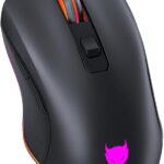GM300 Wired Gaming Mouse for PS4, Xbox One, PC Computer & Laptop, Games & Work, Side Buttons & LED Backlit Lights – Black