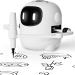 Drawing Robot for Kids with 150 Cards, Voice Interactive Educational Drawing Machine, Montessori Painting Learning Toys for 3 4 5 6 7 8 Year Old Boys Girls Birthday Party