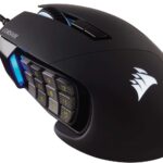 Corsair SCIMITAR RGB ELITE Gaming Mouse For MOBA, MMO – 18,000 DPI – 17 Progammable Buttons – iCUE Compatible – Black