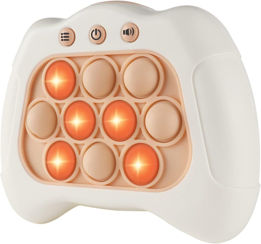 Pop The Target! Handheld Speed Push Game Machine: A Fun Multiplayer Game for Family. Sensory Fidget Toy Christmas Toys Gifts for 6 7 8 9 10 11 12 Years Old Kids Road Trip Car Games Kids White