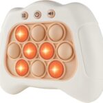 Pop The Target! Handheld Speed Push Game Machine: A Fun Multiplayer Game for Family. Sensory Fidget Toy Christmas Toys Gifts for 6 7 8 9 10 11 12 Years Old Kids Road Trip Car Games Kids White