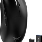 VGN F1 MOBA Wireless Gaming Mouse with Max 26,000 DPI, High Precision, Lightweight 55g, 4K Polling, 200Hr Battery Life, 6 Programmable Buttons, USB-C Charging, for PC/Mac/Laptop Classic Black