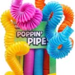 BUNMO Pop Tubes – Large 4-Pack Sensory & Fidget Tubes for Kids 3+ | Stretch, Connect & Pop | Creative STEM Play & Fine-Motor Practice | Vibrant Colors | Non-Mouthable Toy