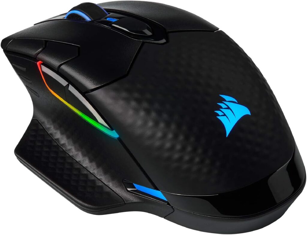 Corsair Dark Core RGB Pro, Wireless FPS/MOBA Gaming Optical Mouse with Slipstream Technology, Black, Backlit RGB LED, 18000 DPI, Optical,CH-9315411-NA