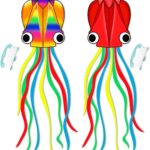 Large Octopus Kites for Kids & Adults,Big Kite for Beginners, Kites for Kids Ages 4-8,Outdoors Activities with Line and Handle