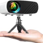 Mini Projector for iPhone, ELEPHAS 2025 Upgraded 1080P HD Projector, 8000L Portable Projector with Tripod, Movie Projector Compatible with Android/iOS/Windows/TV Stick/HDMI/USB