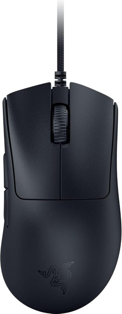 Razer DeathAdder V3 Wired Gaming Mouse: 59g Ultra Lightweight – Focus Pro 30K Optical Sensor – Fast Optical Switches Gen-3-8K Hz HyperPolling-6 Programmable Buttons -Ergonomic -Speedflex Cable- Black