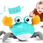 control future Crawling Crab Baby Toy – Infant Tummy Time Toys 3 4 5 6 7 8 9 10 11 12 Babies Boy 3-6 6-12 Learning Crawl 9-12 12-18 Walking Toddler 36 Months Old Music Development 1st Birthday Gifts
