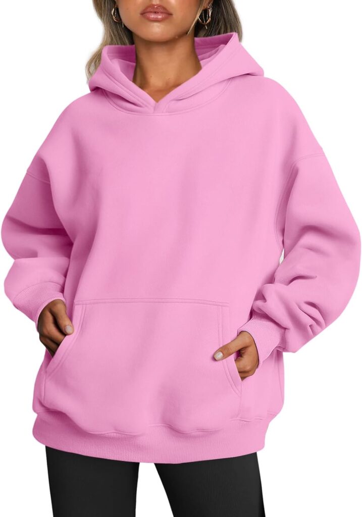 Trendy Queen Womens Oversized Hoodies Fleece Sweatshirts Fall Fashion 2025 Pullover Sweaters Winter Clothes