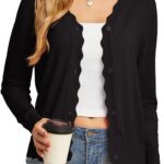 GRECERELLE Women’s Long Sleeve V-Neck Button Down Cardigan Knit Shrugs Sweater