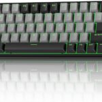 TMKB T68 60% Wireless Mechanical Gaming Keyboard, Tri-Mode BT5.0/2.4GHz/USB-C with Red Linear Switch, RGB Backlight, Anti-Ghosting, Compact 68 Keys, Wired/Wireless, Black/Gray