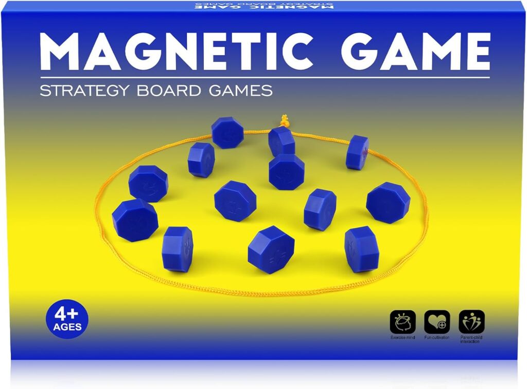 Magnet Game with String, Magnetic Chess Game for Family & Party & Travel & Camping – Puzzle Strategy Games, 2 Player Games for Kids & Adults