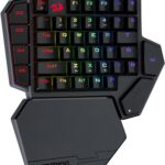 Redragon K585 PRO Wireless One-Handed Mechanical Keyboard, 42 Keys 3-Mode RGB 40% Gaming Keypad w/ 7 Onboard Macro Keys, Detachable Wrist Support, Rechargeable Battery (Red Switch)