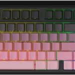 NACODEX Ajazz AK980 Pink Gaming Machanical Keyboard Gift Switch Full Size RGB Gasket Mount 8000mAh Triple Modes Custom Keyboard with Five Layer Pad | Knob Control