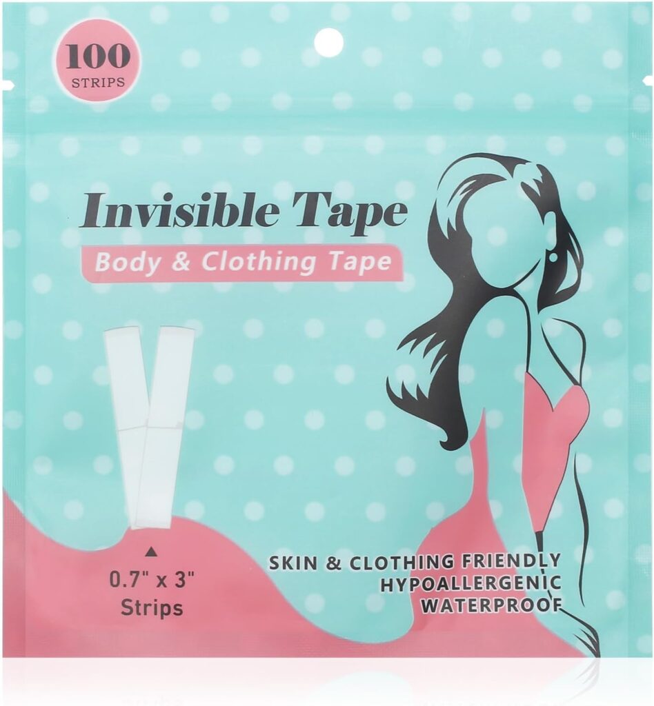 Fashion Double Sided Tape for Clothes, Skin-Fearless Dress Tape Strong Adhesive Waterproof Body Tape