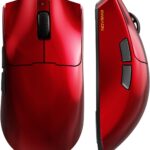 S9 Ultra Wireless Gaming Mouse, 59G Ergonomic Computer Mouse, Triple Modes, 8K Polling, PAW3950 42K DPI Optical Sensor, Kailh Switch, 250h Battery Life, Programmable for PC/Win/Mac(Red)