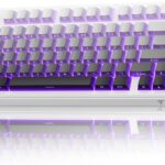 TECURS 75% Mechanical Keyboard for Gaming & Office, Creamy Sound, Gasket Mount, Hot-Swap RGB Backlit 81 Keys Keyboard for Laptop/PC/Mac, 2.4G/Bluetooth/Wired Mode, Gradient Grey