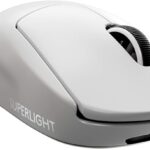 Logitech G PRO X SUPERLIGHT Wireless Gaming Mouse, Ultra-Lightweight, HERO 25K Sensor, 25,600 DPI, 5 Programmable Buttons, Long Battery Life, Compatible with PC / Mac – White