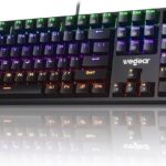 RGB Mechanical Gaming Keyboard Blue Switch, 104 Keys Full-Size Light Up Key-Board with 11 Backlit Modes, Anti-Ghosting, Double-Shot ABS Keycaps, USB Wired Computer Key Board for Windows PC Gamer