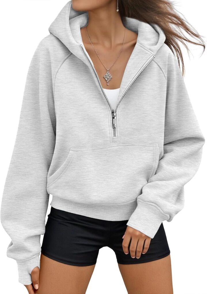 AUTOMET Womens Hoodies Fleece Fall Fashion Outfits Workout Sweatshirts Y2k Winter Zip Up Jackets Oversized Tops Clothes 2025