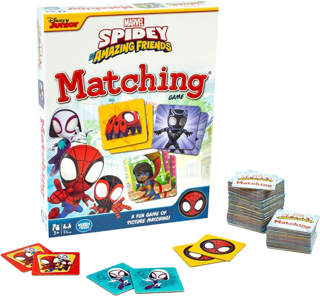 Wonder Forge Marvel Spidey and His Amazing Friends Matching Game – Memory Game for Kids Ages 3+ – Educational Fun for Toddler Boys and Girls