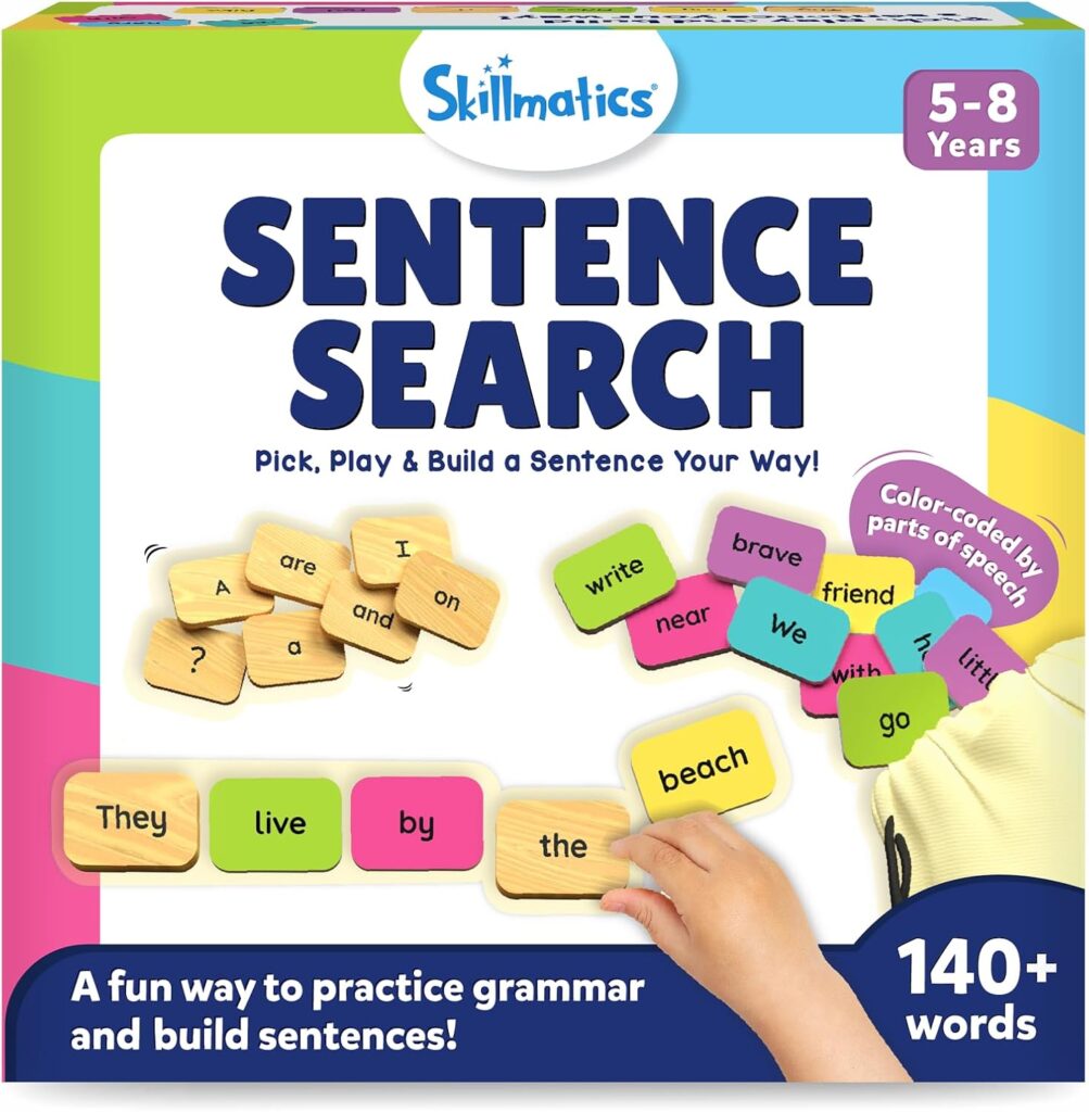 Skillmatics Learning Toys – Sentence Search, Fun Sentence Building Activity, Creative Word Play, Educational Toys for Kids, Gifts for Boys and Girls Ages 5, 6, 7, 8