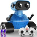 Hamourd Robot Toys for Boys Girls, Rechargeable Remote Control Emo Robots with Auto-Demonstration, Flexible Head & Arms, Dance Moves, Music, Shining LED Eyes for 5+ Years Old Kids