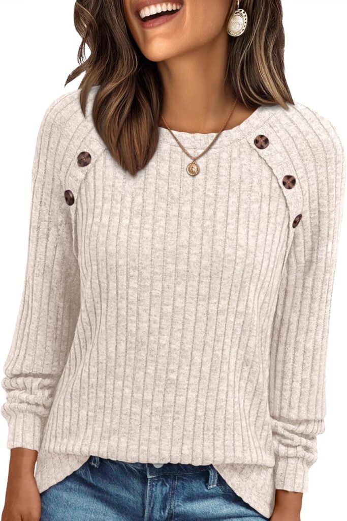 AUTOMET Womens Long Sleeve Shirts Casual Tunic Work Tops Cute Pullover Sweaters Early Fall Outfits 2025 Winter Clothing