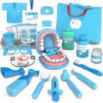 Dentist Play Set for Toddlers 3-5 – Doctor Kit Toy Gifts for 3 4 Year Old Girls, Pretend Play Montessori Toys Teeth and Dental Playset Medical Kits for Boys Kids 2-4 5 6 7 8