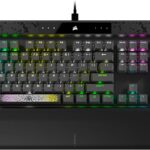 CORSAIR K70 MAX RGB Magnetic Mechanical Wired Gaming Keyboard – MGX Adjustable Switches, Simultaneous SOCD and Rapid Trigger, PBT Double-Shot Keycaps, Sound Dampening, 8000Hz Polling, QWERTY NA, Black