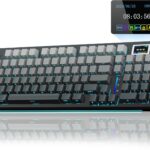 AULA S98 Pro Wireless Mechanical Keyboard with Screen & Knob,2.4GHz/USB-C/BT5.0 Hot Swappable Creamy Keyboard,Pre-lubed Linear Switches,Side Printed PBT Keycaps,RGB Backlit Gaming Keyboards