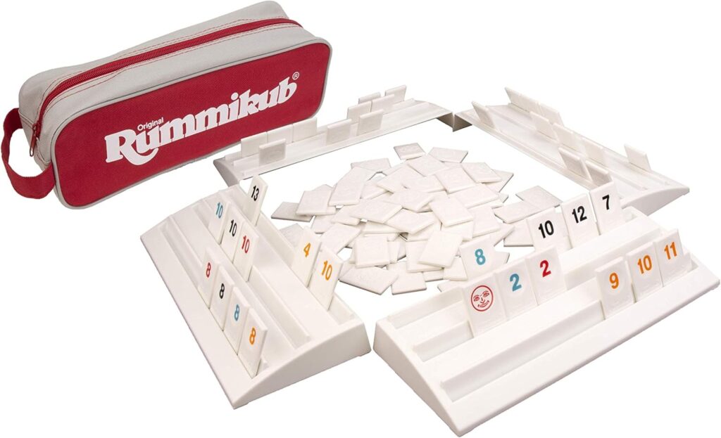 Rummikub – The Complete Original Game With Full-Size Racks and Tiles in a Durable Canvas Storage/Travel Case by Pressman – Amazon Exclusive