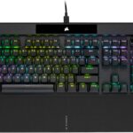 Corsair K70 RGB PRO Wired Mechanical Gaming Keyboard (Cherry MX RGB Red Switches: Linear and Fast, 8,000Hz Hyper-Polling, PBT Double-Shot PRO Keycaps, Soft-Touch Palm Rest) QWERTY, NA – Black