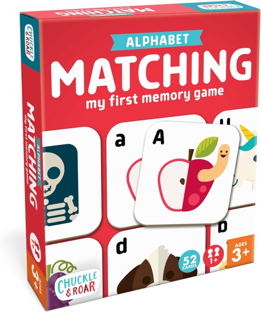 Chuckle & Roar – Matching Game Alphabet – Board Game for Kids 3 and up – Concentration Game for Toddlers – Preschool