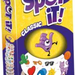 Asmodee Spot It! Classic Card Game (2024 Refresh) – Eco-Blister Edition, 5-in-1 Visual Perception Game for Quick Reflexes and Family Fun, Ages 6+, 2-8 Players, 10 Minute Playtime