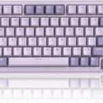 MageGee SKY81 75% Wireless Gasket Mechanical Gaming Keyboard, Hot Swappable RGB Custom Creamy Keyboard w/ 5-Layer Padding, BT/2.4G/USB-C, Knob Control, NKRO for Win/Mac (Dreamy Sky, Violet Switch)