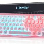 Womier 60% Gaming Keyboard Pink, QMK/VIA Creamy Mechanical Keyboard Topographic, Hot Swappable Gasket Mount RGB Wired Key Board & Translucent Keycaps(VK66 PRO)