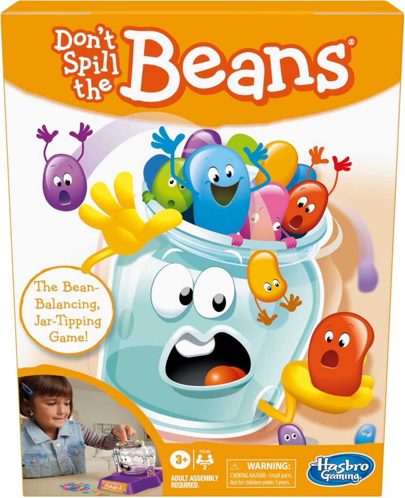 Hasbro Gaming Don’t Spill The Beans Game for Kids, Easy and Fun Balancing Game for Children Ages 3 and Up, Preschool Games for 2 Players, Kids Board Games
