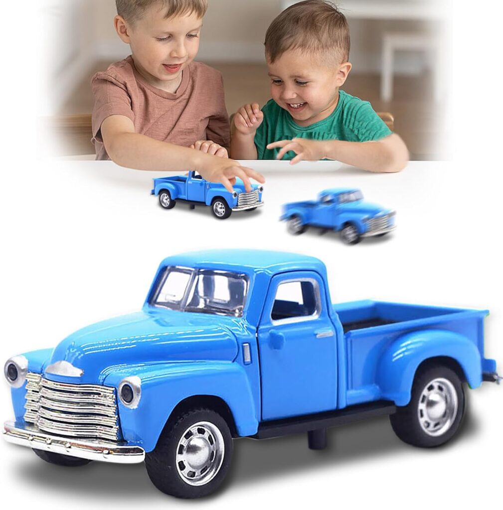 Little Blue Truck Toy for Toddlers 2 3 4 5 6 7 8 Year Old Boys Girls,1:32 Alloy Toddlers Car Toy Driveable,Car Door Can Open,Toy Trucks for Kids Easter Christmas Birthday Gifts