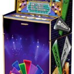 Arcade1Up Wheel of Fortune Casinocade Deluxe Home Arcade Machine, 63.4-Inch Tall – 4 Premium Casino Games, 20 Unlockable Built-In Titles, Dual LCD Screens & Speakers, WiFi-Enabled