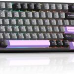 MageGee LIGHT100 Wireless Creamy Keyboard, Gasket Structure Hot Swappable, Tri-Mode 2.4G/USB-C/BT5.0 RGB Backlit Mechanical Gaming Keyboard for Win/Mac/PC, PBT Keycap, 4000mAh Battery, Purple