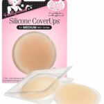 Hollywood Fashion Secrets Silicone Nipple Coverups, Hypoallergenic, Reusable, Washable, Gentle on Skin, Ultra Thin, Self Adhesive, Medium Shade, 2 Packs