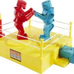 Mattel Games Rock ‘Em Sock ‘Em Robots Kids Game, Red Rocker vs Blue Bomber, Knock His Block Off