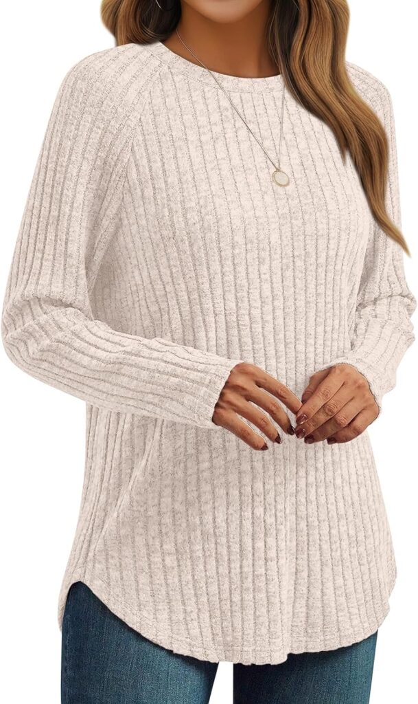 AUTOMET Womens Long Sleeve Shirts Fall Fashion Tops 2025 Crewneck Dressy Sweaters Tunic Winter Clothes Casual Outfits