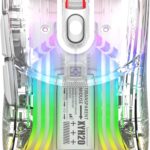 Bluetooth Wireless Mouse, Transparent RGB Mechanical Dual Mode Gaming Mouse, A Must-Have Cool USB Computer Mouse for Gaming and Esports