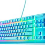 SteelSeries Apex 3 TKL Aqua RGB Gaming Keyboard — Tenkeyless Compact Form Factor — 8-Zone RGB Illumination — Water and Dust Resistant — Whisper-Quiet Gaming Switch